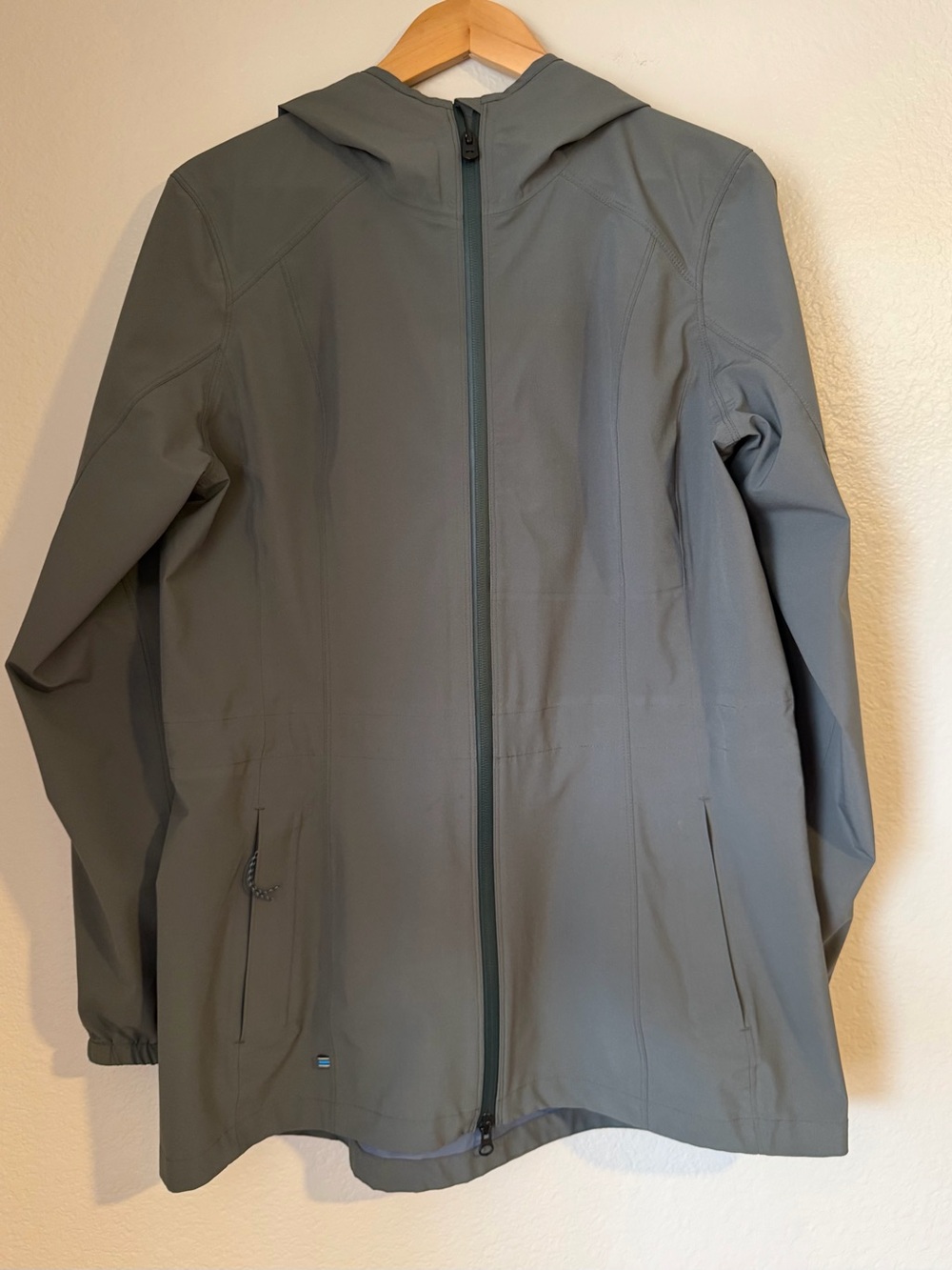 KÜHL Stretch Voyagr Waterproof Rain Jacket Green Lightweight 4-Way Stretch Large
